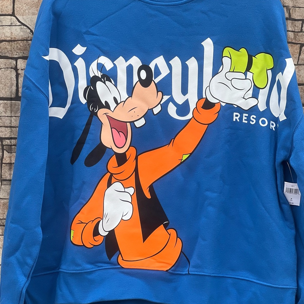 DisneyParks Disneyland Resort Goofy Back to Front Pullover Sweatshirt.